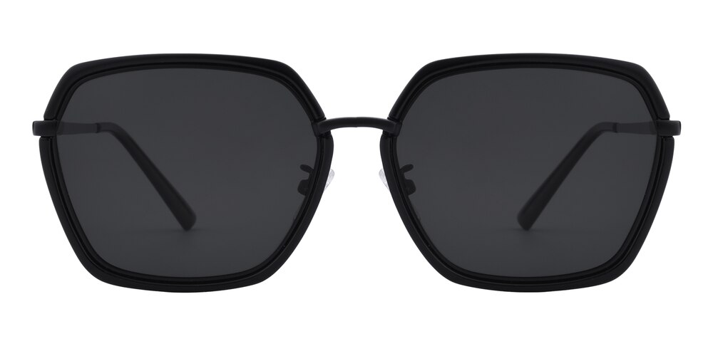 Miles Black Polygon TR90 Sunglasses