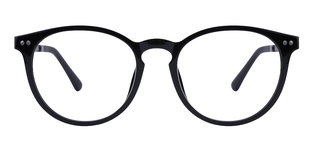 Dove Black Round Ultem Eyeglasses