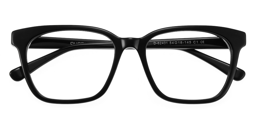 Rennes Black Rectangle Acetate Eyeglasses