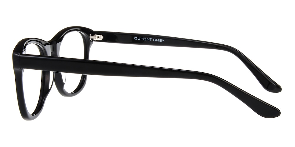 Pau Black Rectangle Acetate Eyeglasses