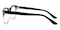 Pau Black/Crystal Rectangle Acetate Eyeglasses