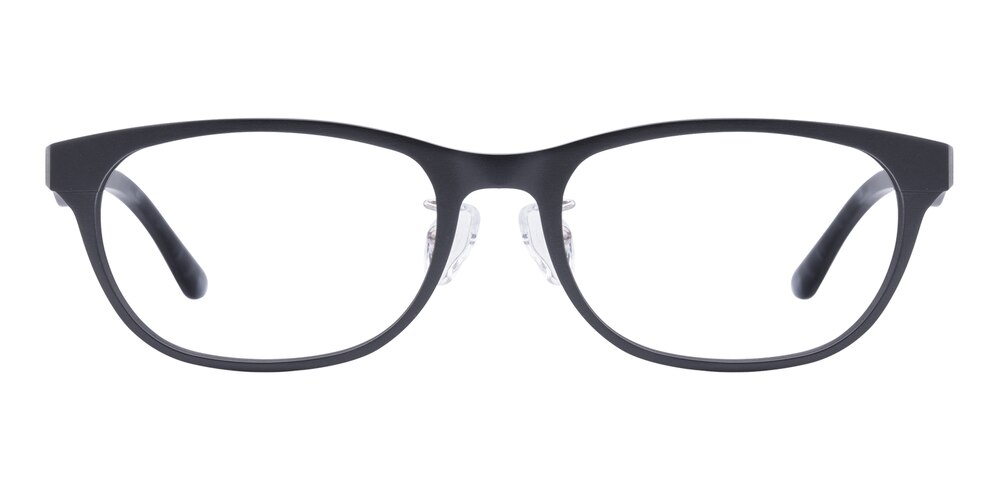 Daikon Gunmetal Oval Metal Eyeglasses