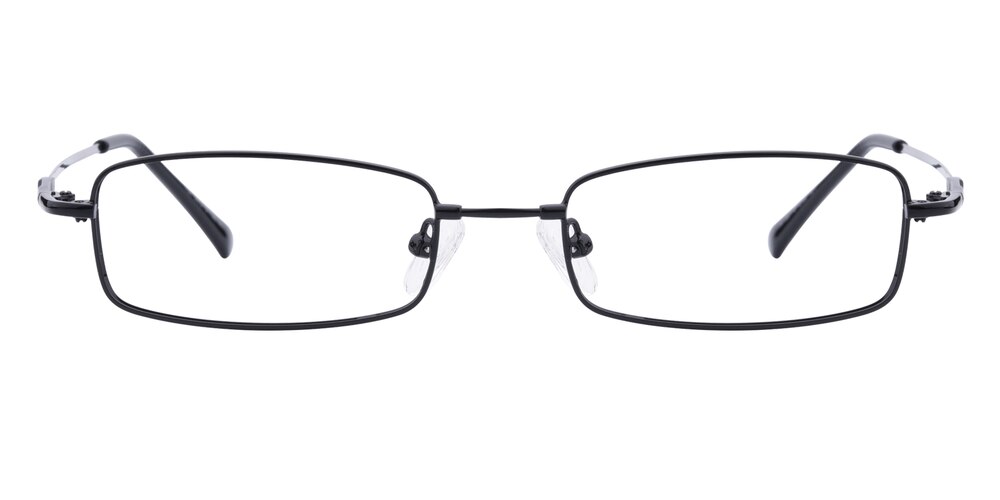 Noel Black Rectangle Metal Eyeglasses