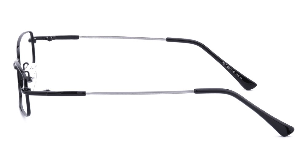 Noel Black Rectangle Metal Eyeglasses