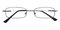 Noel Gunmetal Rectangle Metal Eyeglasses