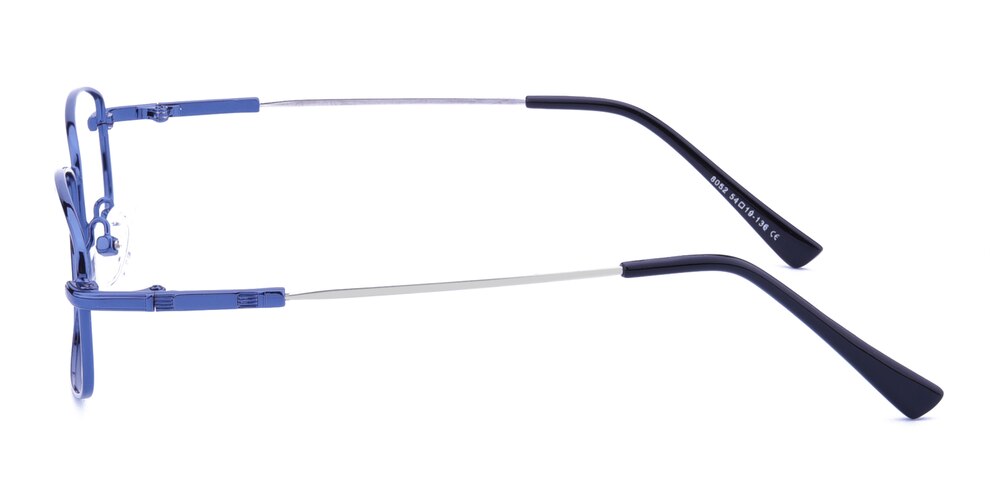 Omar Blue Rectangle Metal Eyeglasses