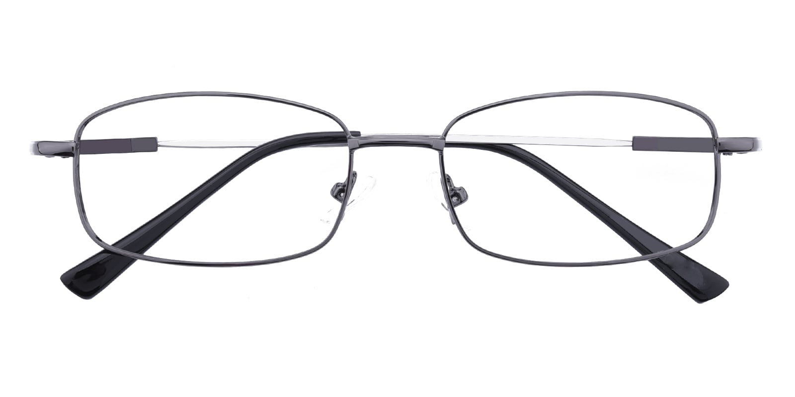 Rectangle Eyeglasses, Full Frame Gunmetal Metal - FM1271
