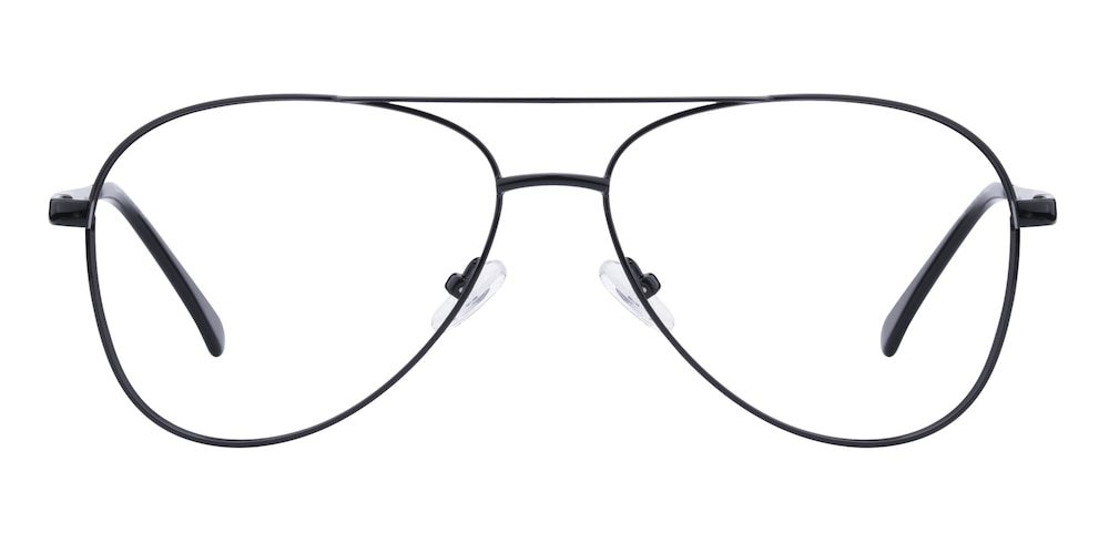 Orville Black Aviator Metal Eyeglasses