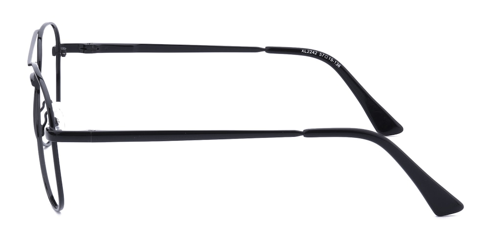 Orville Black Aviator Metal Eyeglasses