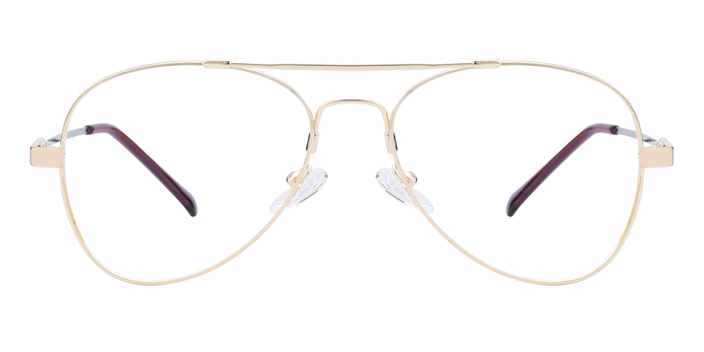 Osborn Golden Aviator Metal Eyeglasses