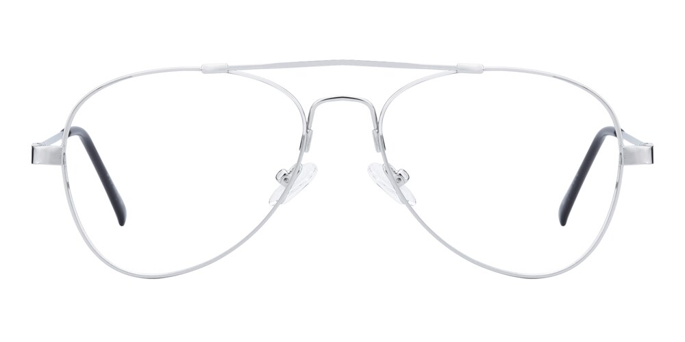Osborn Silver Aviator Metal Eyeglasses