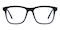 Osmond Black/Crystal Square Plastic Eyeglasses