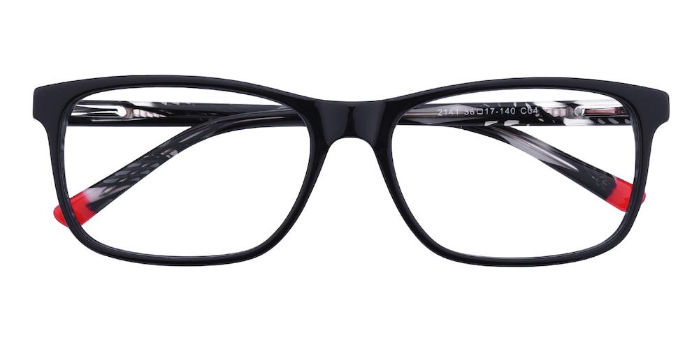Perry Recangle Black/Tortoise Rectangle Acetate Eyeglasses