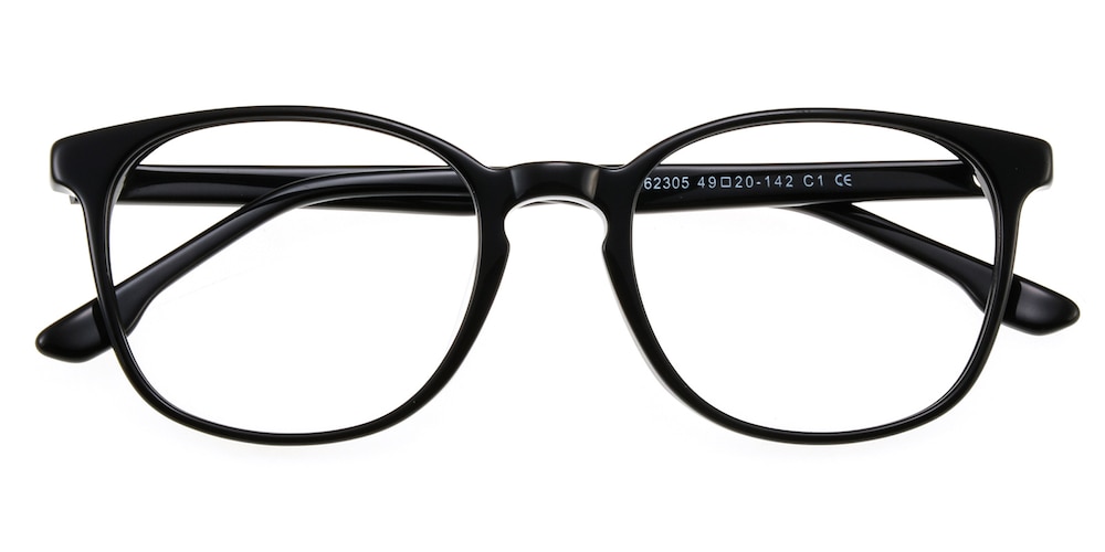 Pete Black Rectangle Acetate Eyeglasses