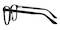 Primo Matte black Rectangle Acetate Eyeglasses