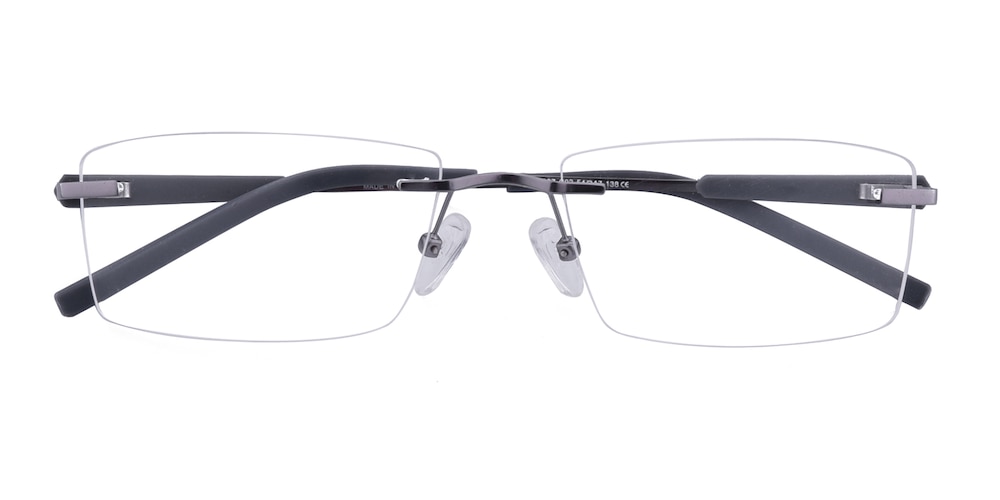 Quennel Silver Rectangle Metal Eyeglasses