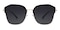 Reuben Black/Golden Polygon Metal Sunglasses
