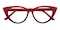 Roy Red Cat Eye Acetate Eyeglasses