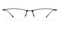 Rodney Black Rectangle Aluminum Eyeglasses
