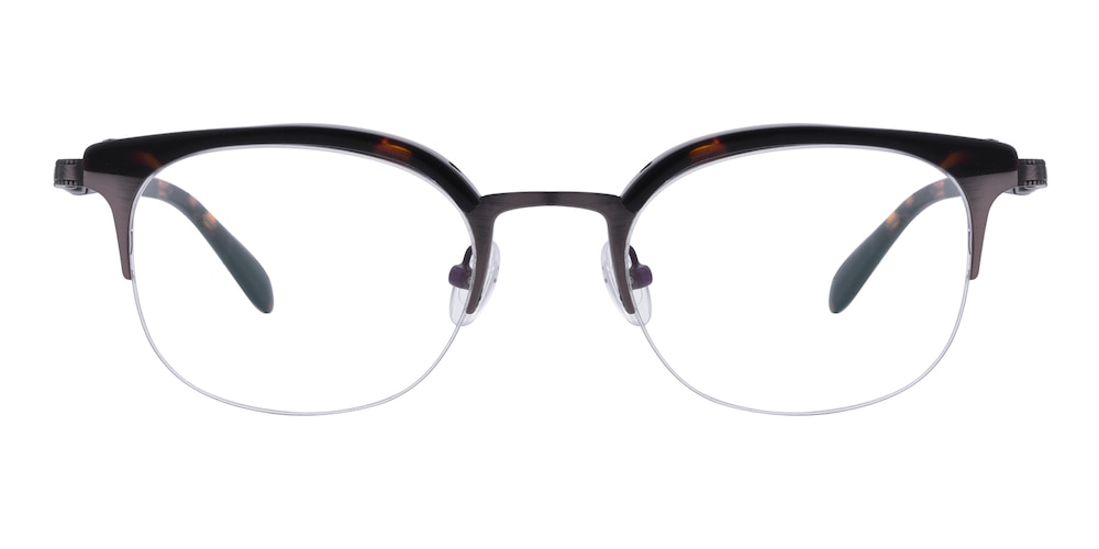 Ronald Tortoise Classic Wayframe Metal Eyeglasses
