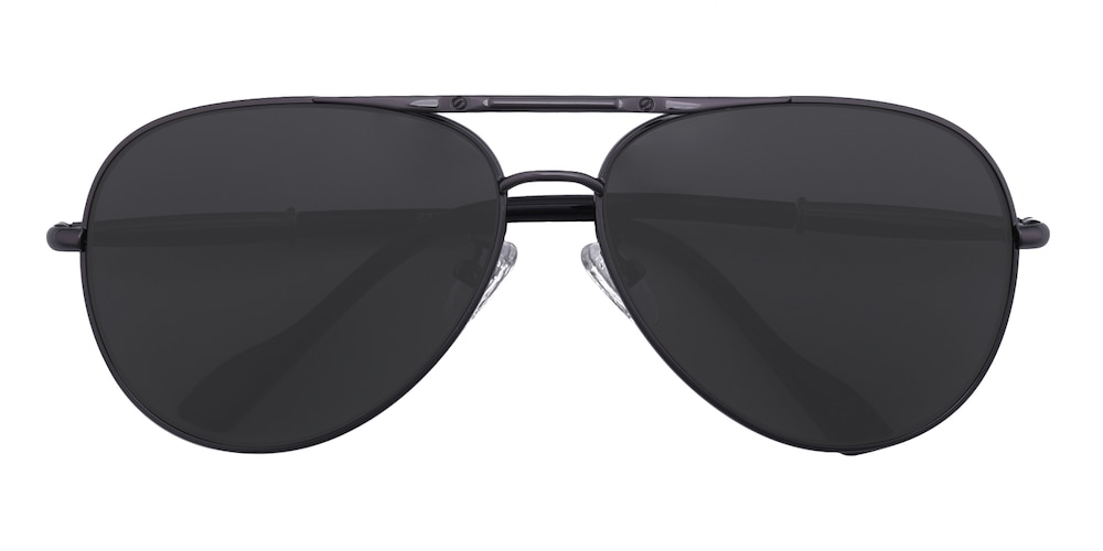 Sid Gunmetal Aviator Metal Sunglasses