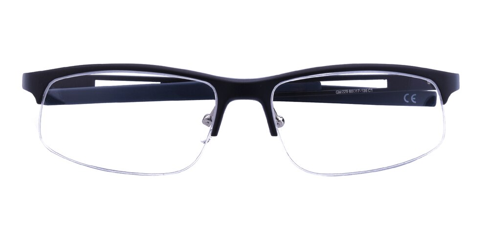 Ryan Sporty Black Aluminum Eyeglasses