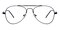 Osborn Black Aviator Metal Eyeglasses
