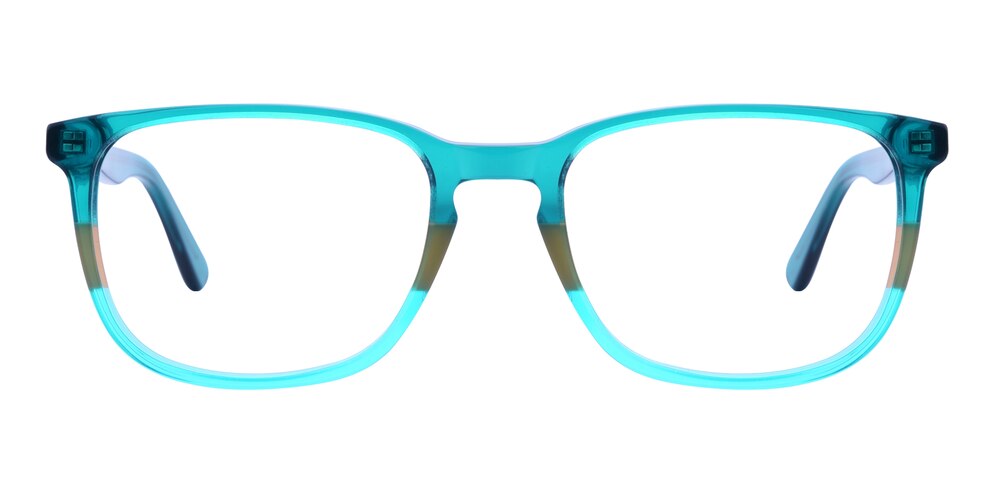Lester Cyan Rectangle Acetate Eyeglasses