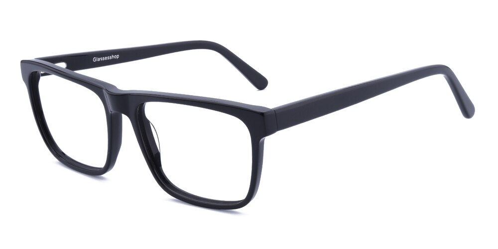 Levi Black Rectangle Acetate Eyeglasses