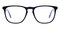 Lucien Black/Crystal Rectangle Acetate Eyeglasses