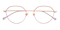 Mendel Golden/Pink Polygon Metal Eyeglasses