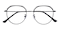 Bertha Black Polygon Metal Eyeglasses