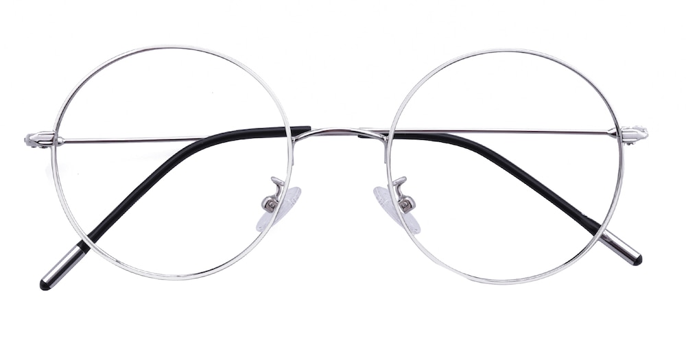 Moore Silver Round Metal Eyeglasses