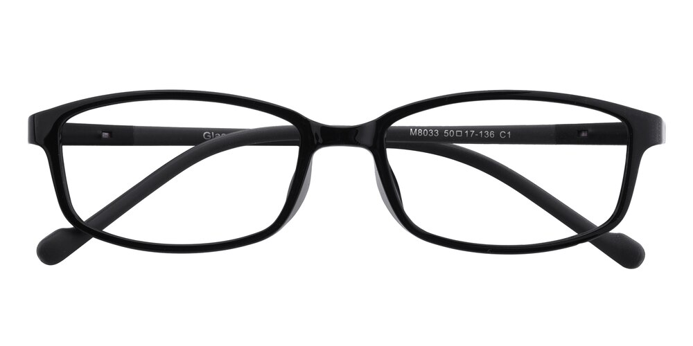 Nat Black Rectangle TR90 Eyeglasses