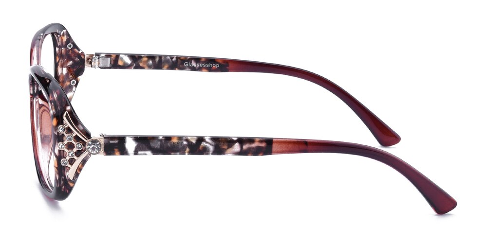 Nathan Brown Rectangle Plastic Eyeglasses