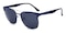 Abner Blue Aviator Metal Sunglasses