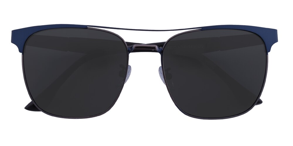 Abner Blue Aviator Metal Sunglasses