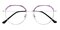 Bertha Silver/Purple Polygon Metal Eyeglasses