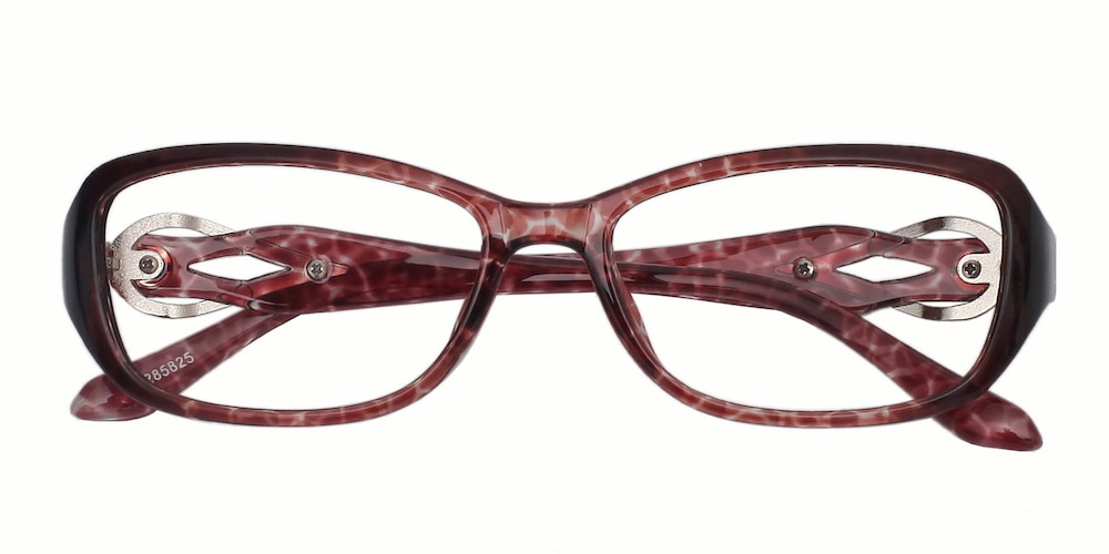 Eunice Brown Rectangle Plastic Eyeglasses