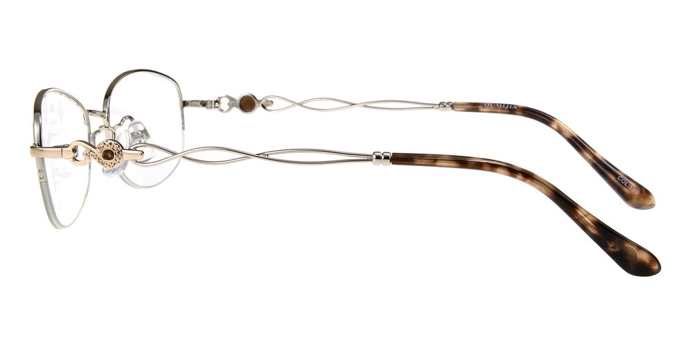 Wordsworth Silver Oval Titanium Eyeglasses