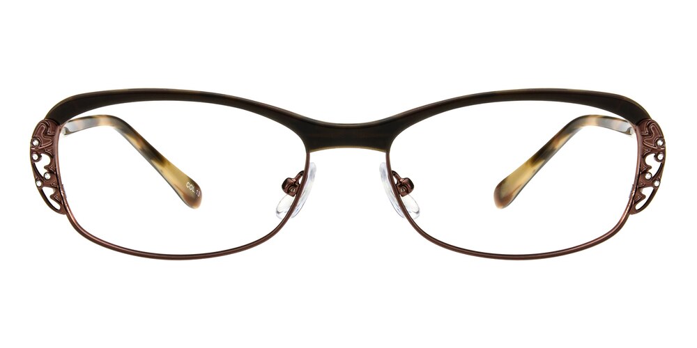 Norman Brown Oval Acetate Eyeglasses