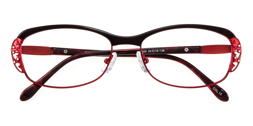 Norman Red Oval Acetate Eyeglasses