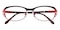 Norman Red Oval Acetate Eyeglasses