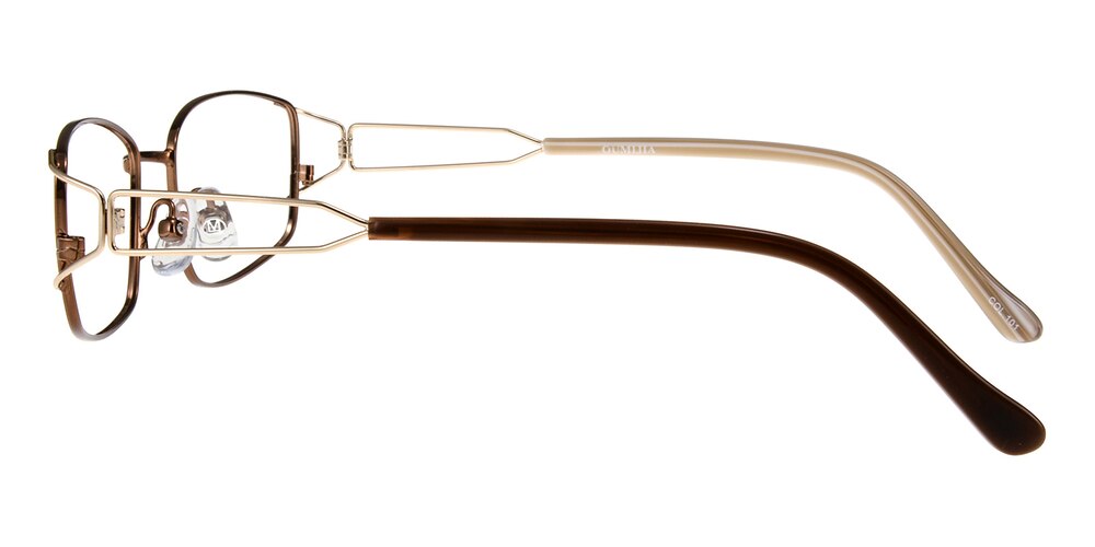 Norton Brown Rectangle Titanium Eyeglasses