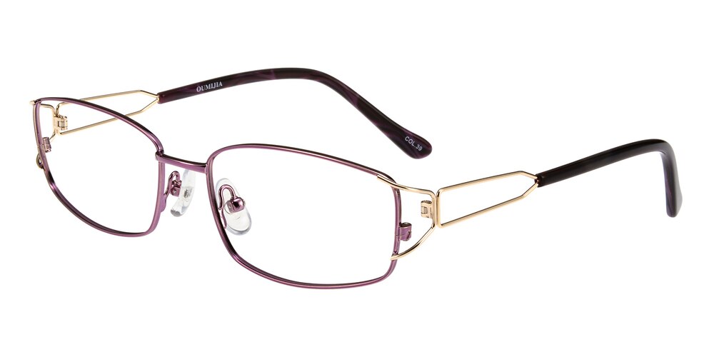 Norton Purple Rectangle Titanium Eyeglasses