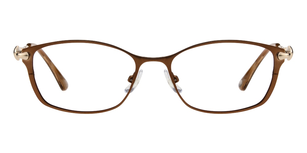 Shirley Brown Oval Titanium Eyeglasses
