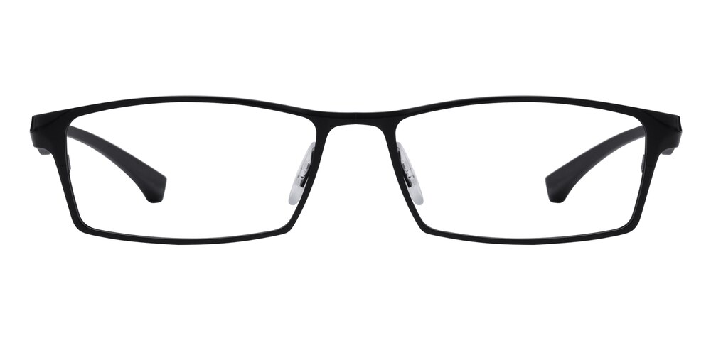 Payne Black Rectangle Metal Eyeglasses