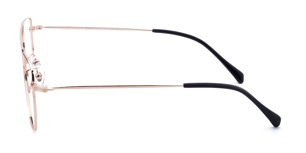 Ziv Golden Aviator Titanium Eyeglasses