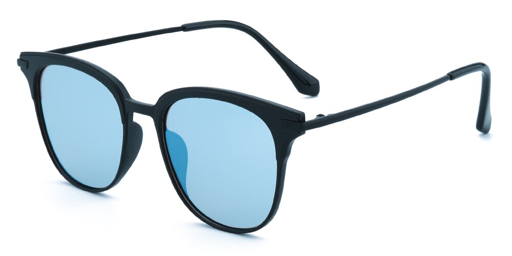 Yale Black Classic Wayframe Ultem Sunglasses