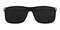 Zebulon Black Rectangle TR90 Sunglasses